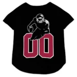 Custom Black and Dark Red Classic Style Dog Jersey - Personalized with Name and Number