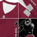 Custom Black and Dark Red Classic Style Dog Jersey – Personalized with Name and Number