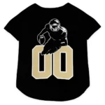 Custom Black and Gold Classic Style Dog Jersey - Personalized with Name and Number