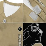 Custom Black and Gold Classic Style Dog Jersey – Personalized with Name and Number