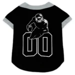 Custom Black and Gray Classic Style Dog Jersey – Personalized with Name and Number