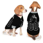 Custom Black and Gray Classic Style Dog Jersey – Personalized with Name and Number