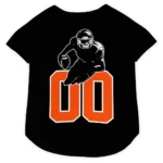 Custom Black and Orange Classic Style Dog Jersey - Personalized with Name and Number