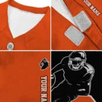 Custom Black and Orange Classic Style Dog Jersey – Personalized with Name and Number