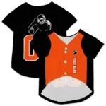 Custom Black and Orange Classic Style Dog Jersey – Personalized with Name and Number