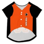 Custom Black and Orange Classic Style Dog Jersey – Personalized with Name and Number