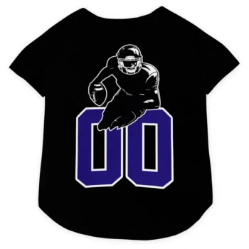 Custom Black and Purple Classic Style Dog Jersey - Personalized with Name and Number