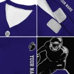 Custom Black and Purple Classic Style Dog Jersey – Personalized with Name and Number