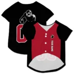 Custom Black and Red Classic Style Dog Jersey – Personalized with Name and Number