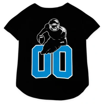 Custom Black and Sky Blue Classic Style Dog Jersey - Personalized with Name and Number