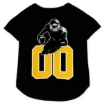 Custom Black and Yellow Classic Style Dog Jersey - Personalized with Name and Number