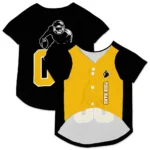 Custom Black and Yellow Classic Style Dog Jersey – Personalized with Name and Number