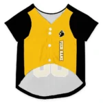 Custom Black and Yellow Classic Style Dog Jersey – Personalized with Name and Number
