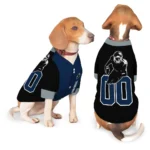 Custom Black, Blue and Gray Classic Style Dog Jersey – Personalized with Name and Number