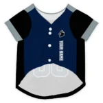 Custom Black, Blue and Gray Classic Style Dog Jersey – Personalized with Name and Number