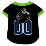 Custom Black, Blue and Hot Green Classic Style Dog Jersey – Personalized with Name and Number