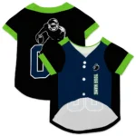 Custom Black, Blue and Hot Green Classic Style Dog Jersey – Personalized with Name and Number