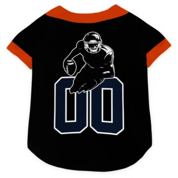 Custom Black, Blue and Orange Classic Style Dog Jersey - Personalized with Name and Number