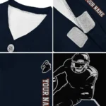 Custom Black, Blue and Orange Classic Style Dog Jersey – Personalized with Name and Number