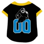 Custom Black, Blue and Yellow Classic Style Dog Jersey – Personalized with Name and Number