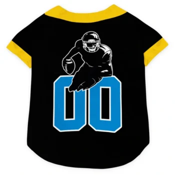 Custom Black, Blue and Yellow Classic Style Dog Jersey - Personalized with Name and Number