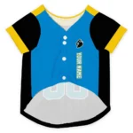 Custom Black, Blue and Yellow Classic Style Dog Jersey – Personalized with Name and Number