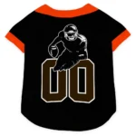 Custom Black, Brown and Orange Classic Style Dog Jersey - Personalized with Name and Number