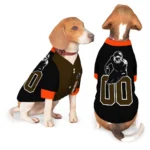 Custom Black, Brown and Orange Classic Style Dog Jersey – Personalized with Name and Number