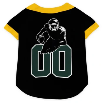 Custom Black, Green and Yellow Classic Style Dog Jersey - Personalized with Name and Number