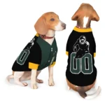 Custom Black, Green and Yellow Classic Style Dog Jersey – Personalized with Name and Number