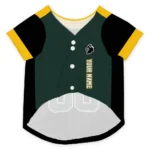 Custom Black, Green and Yellow Classic Style Dog Jersey – Personalized with Name and Number