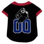 Custom Black, Hot Blue and Red Classic Style Dog Jersey - Personalized with Name and Number