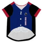 Custom Black, Hot Blue and Red Classic Style Dog Jersey – Personalized with Name and Number