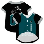 Custom Black, Midnight Green and Gray Classic Style Dog Jersey – Personalized with Name and Number