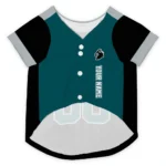 Custom Black, Midnight Green and Gray Classic Style Dog Jersey – Personalized with Name and Number