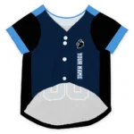 Custom Black, Navy and Sky Blue Classic Style Dog Jersey – Personalized with Name and Number