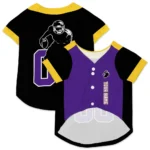 Custom Black, Purple and Yellow Classic Style Dog Jersey – Personalized with Name and Number