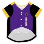Custom Black, Purple and Yellow Classic Style Dog Jersey – Personalized with Name and Number
