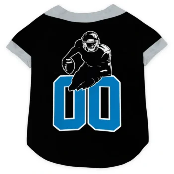 Custom Black, Sky Blue and Gray Classic Style Dog Jersey - Personalized with Name and Number