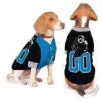 Custom Black, Sky Blue and Gray Classic Style Dog Jersey – Personalized with Name and Number
