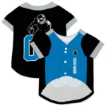 Custom Black, Sky Blue and Gray Classic Style Dog Jersey – Personalized with Name and Number