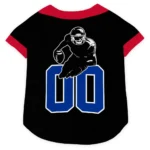Custom Black, Vivid Blue and Red Classic Style Dog Jersey - Personalized with Name and Number