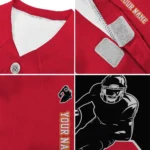 Custom Black, Vivid Red and Yellow Classic Style Dog Jersey – Personalized with Name and Number