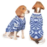 Custom Dark Royal Blue Wavy Energy Dog Jersey – Personalized with Name and Number