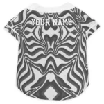 Custom Gray Wavy Energy Dog Jersey – Personalized with Name and Number