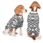Custom Gray Wavy Energy Dog Jersey – Personalized with Name and Number