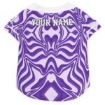 Custom Hot Purple Wavy Energy Dog Jersey – Personalized with Name and Number