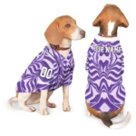 Custom Hot Purple Wavy Energy Dog Jersey – Personalized with Name and Number