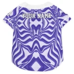 Custom Purple Wavy Energy Dog Jersey – Personalized with Name and Number