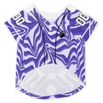 Custom Purple Wavy Energy Dog Jersey – Personalized with Name and Number